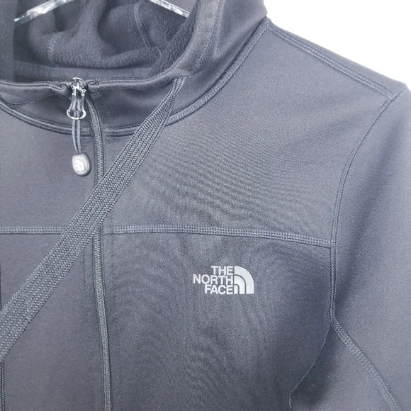 The North Face Women's Black Zip Up Hooded Jacket, size Medium - Picture 6 of 12